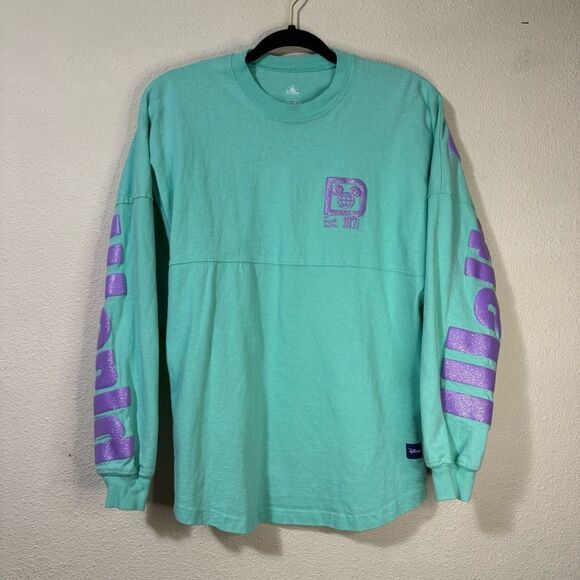 Disney Mint Green And Purple Long Sleeve Spirit Jersey Walt Disney World - Picture 4 of 7